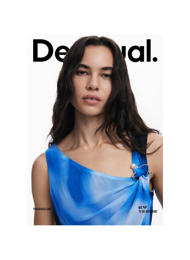 DESIGUAL asymmetric Neckline Gradient Dye-print Dress For Spring/summer 2025 - Image 3