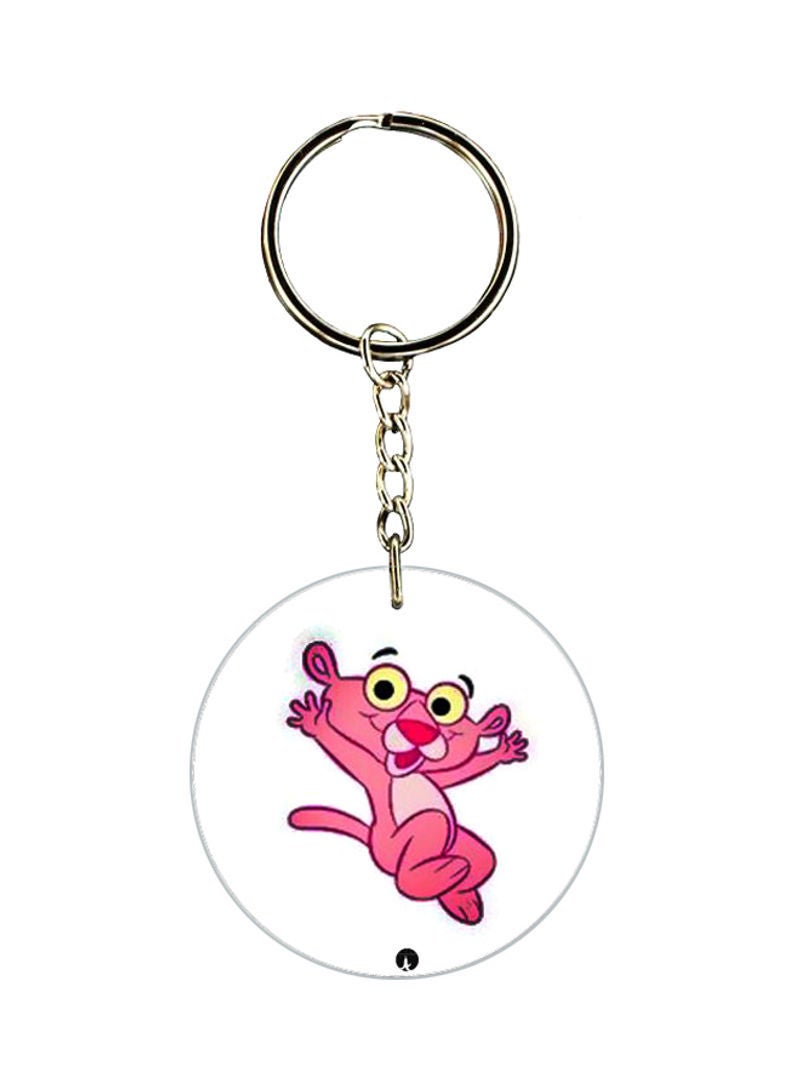 Cartoon Printed Dual Sided Keychain