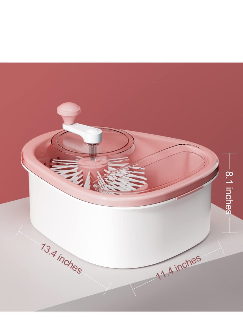 Generic Fruit Cleaning Device, Large Fruit Washer Spinner with Brush, Fruit Cleaner with Fruit Washing Bowl,Fruit Cleaning Device,Vegetable Scrubber  - Image 2