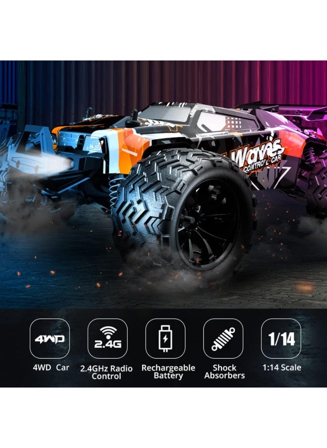 XTREAM XTREME SPEED 9002E 1/14 Scale 4WD RC Car: 40km/h Brushless High-Speed Waterproof Off-Road Racing Truck with Metal Shocks & Dual Differentials – Hobby Grade Remote Control Monster Vehicle for Adults & Kids (Ages 14+) – Conquer Any Terrain!  - Image 2