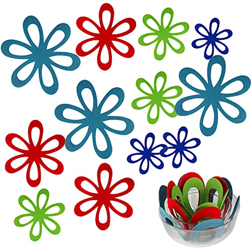 BYKITCHEN BYKITCHEN Felt Pan Separators Set of 20  4 Different Sizes Flower Glass Bowl Dish Separator Protectors for Stacking and Protecting Glassware Cookware and More 