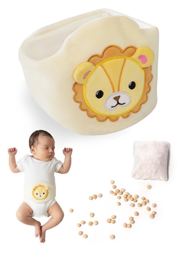 Baby Colic Belt, Baby Cherry Core Filled Baby Colic Treatment to Relieve Gases and Bloating, Reusable Warm Compress for Newborns & Infants