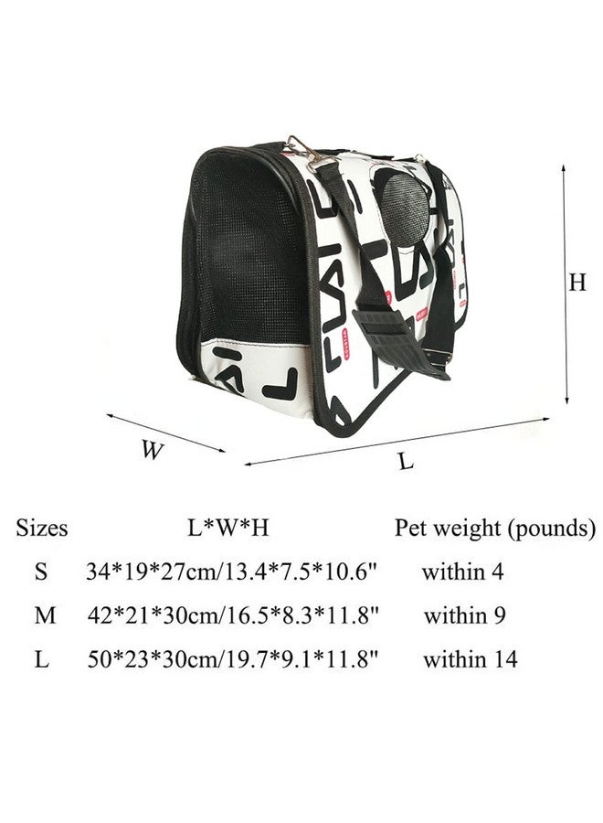 حقيبة كتف للحيوانات الأليفة | حقيبة حمل للكلاب | حقيبة حمل للقطط - حقيبة سفر خارجية قابلة للتنفس مطبوعة على شكل برميل (الحجم - متوسط، التصميم - داستار) - Image 2