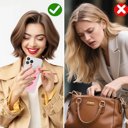 Rookii Lipstick Holder Phone Case,Silicone Lipgloss Holder, Adhesive Lip Gloss Balm Card Holder for iPhone and Android(white) - Image 3