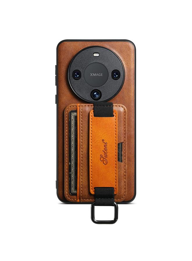 Case For Huawei Mate 60 Pro+ H13 Card Wallet Wrist Strap Holder PU Phone Case