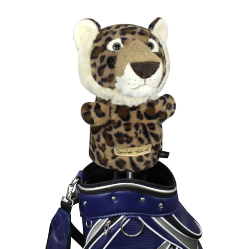 Scott Edward Leopard Golf Club Cover Fit Well for Driver Wood Golf Club Funny Cute Animal Design Soft Functional Golf Headcover Stylish Protection for Your Clubs for Men and Women - Image 1