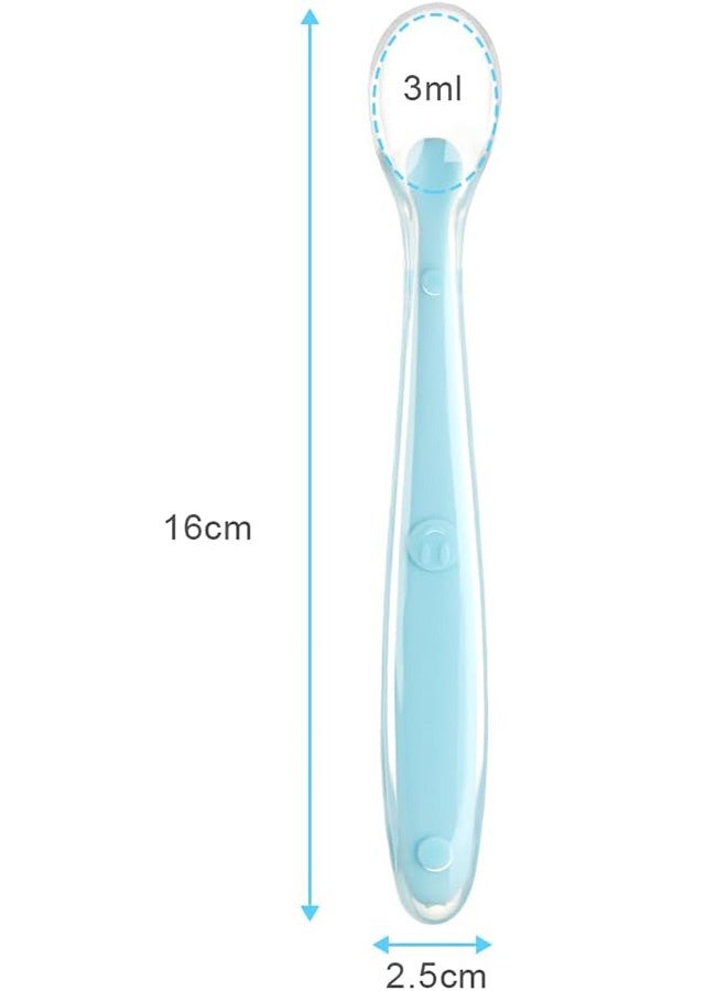 Quantum 5 PCS Silicone Spoons, Toddler Training Feeding Spoons, Soft Silicone Baby Training Spoon Gift Set for Infant - Image 2
