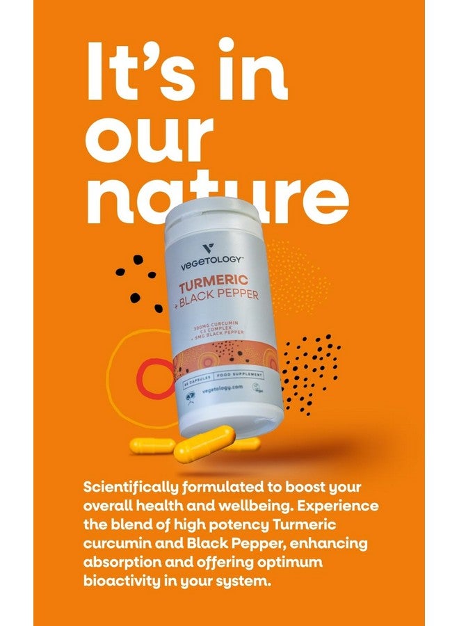 VEGETOLOGY Vegan Turmeric & Black Pepper Capsules (60 Capsules) - Tumeric Supplements Capsules 1 a Day - Supplements for Adults and Children - Image 2