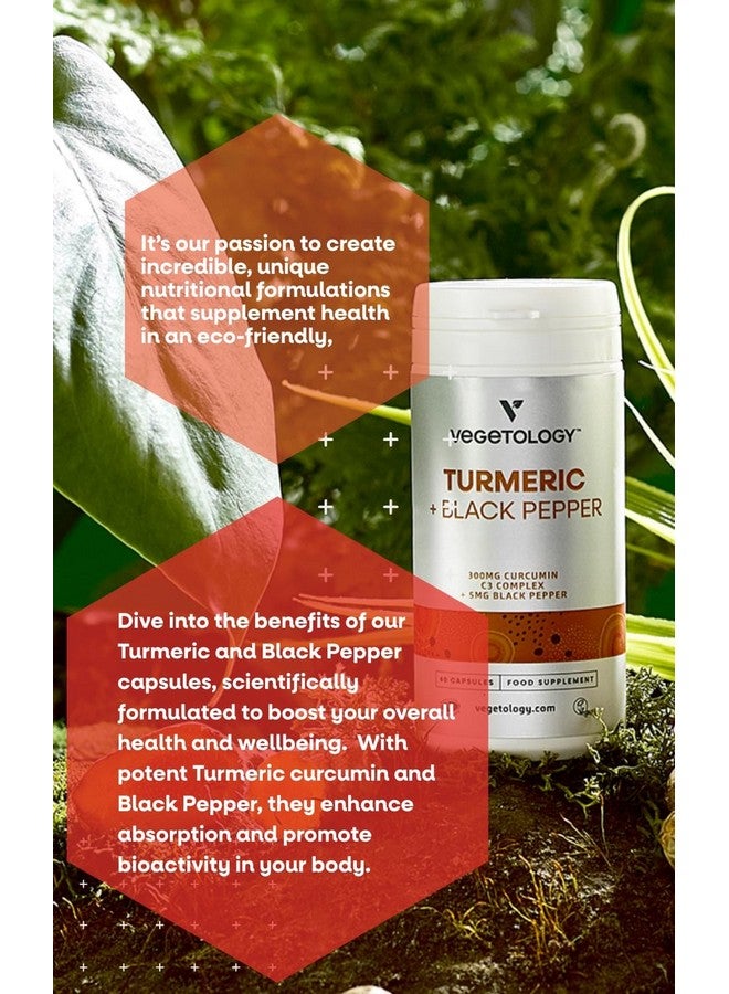 VEGETOLOGY Vegan Turmeric & Black Pepper Capsules (60 Capsules) - Tumeric Supplements Capsules 1 a Day - Supplements for Adults and Children - Image 5