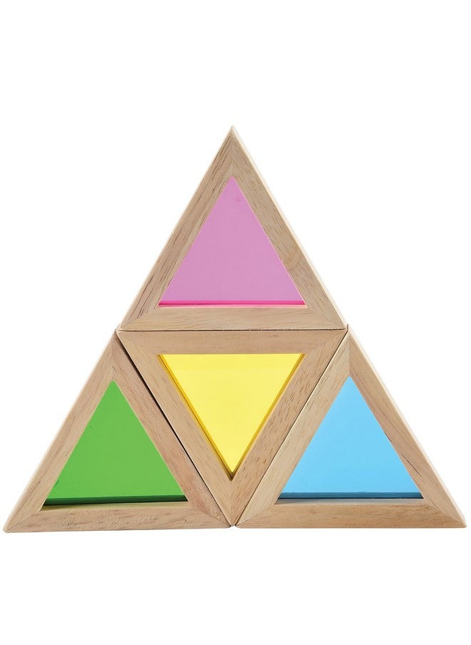 Constructive Playthings Color Mixing Wooden Blocks, Light Table Manipulatives, Building Toys, Different Shapes, Multicolor, 24-Piece Set Toddler Toys For Ages 12 Months & Older  - Image 2