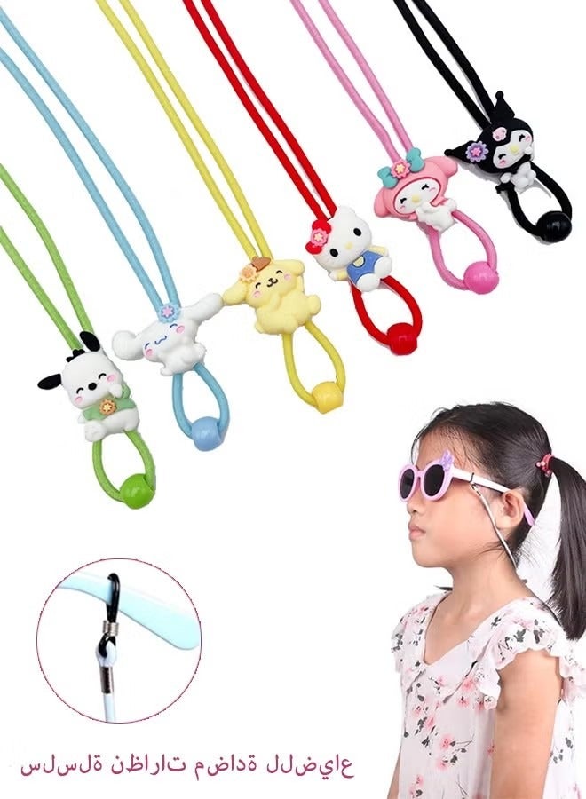 6 قطع من أشرطة النظارات القابلة للتعديل والمطاطة للنظارات وحبل تثبيت مضاد للانزلاق للأولاد والبنات والبالغين - Image 2