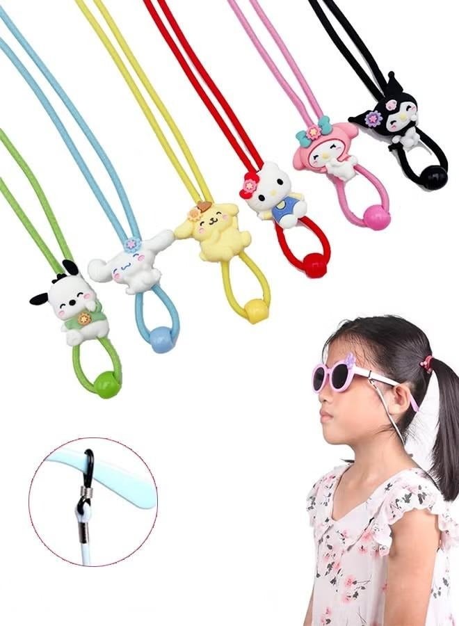 6 قطع من أشرطة النظارات القابلة للتعديل والمطاطة للنظارات وحبل تثبيت مضاد للانزلاق للأولاد والبنات والبالغين - Image 1