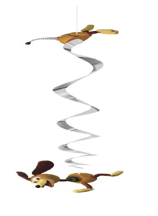 Unique Toy Story Slinky Dog Hanging Swirl Decorations - 26", Silver, 3 Pcs - Image 3