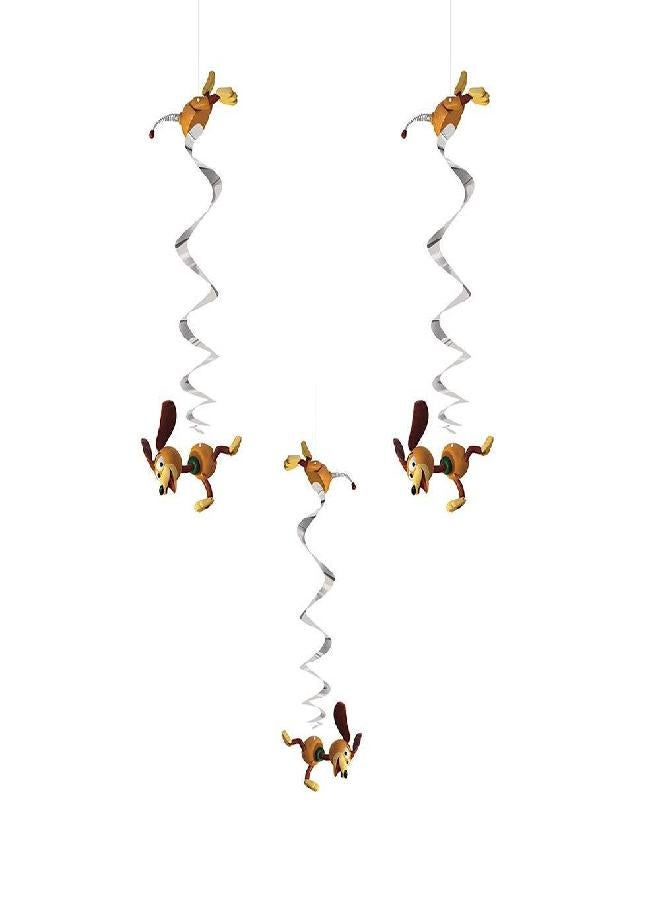 Unique Toy Story Slinky Dog Hanging Swirl Decorations - 26", Silver, 3 Pcs - Image 4