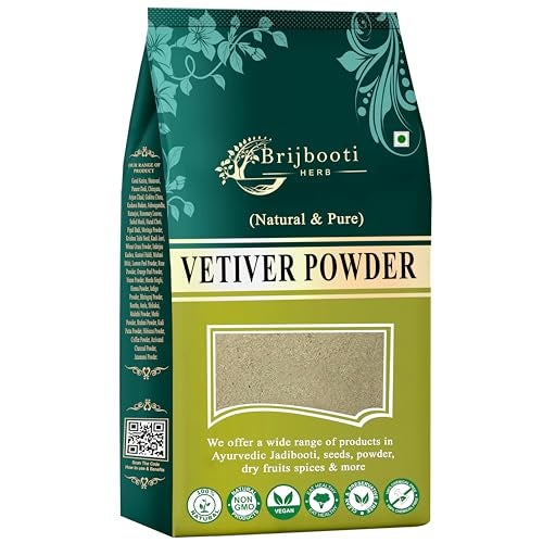 BrijBooti Vetiver Root Organic Powder 800 Gr - Khus Root Powder (khus khus powder) - Kas Ramacham - Vetiveria Zizanioides for Hair Growth| Face Scrub| Healthy Skin - Image 1
