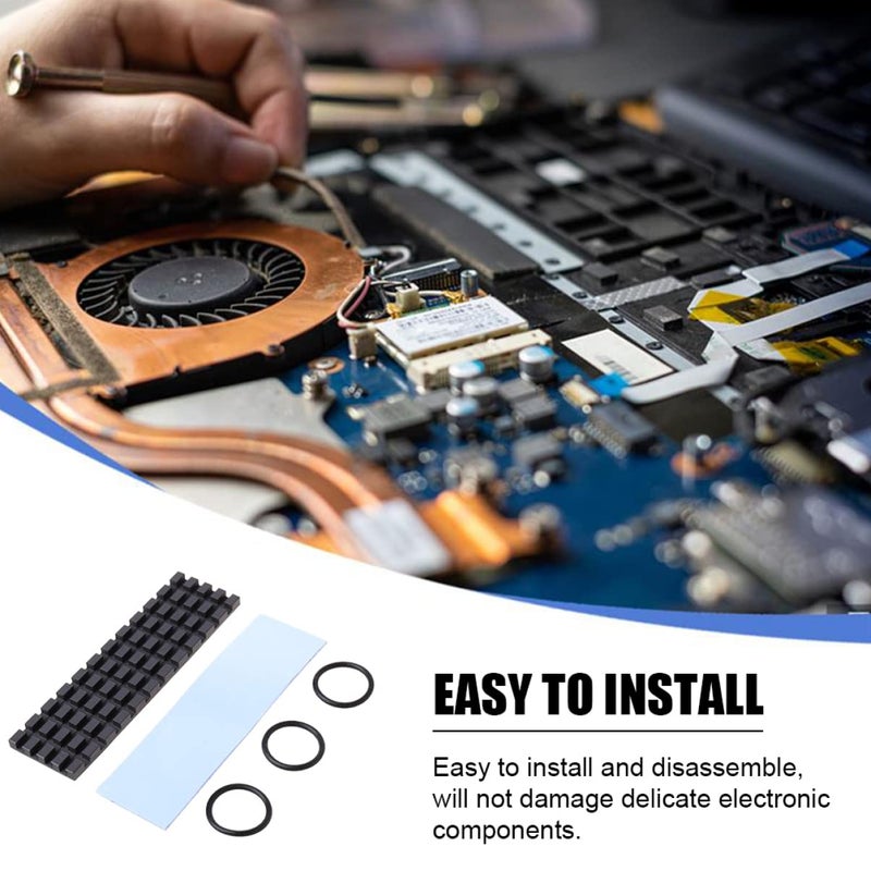 مشتت حرارة من الجرافين المغلف بالنحاس لـ SSD، سهل التركيب، تبريد فعال للأقراص الصلبة. - Image 5