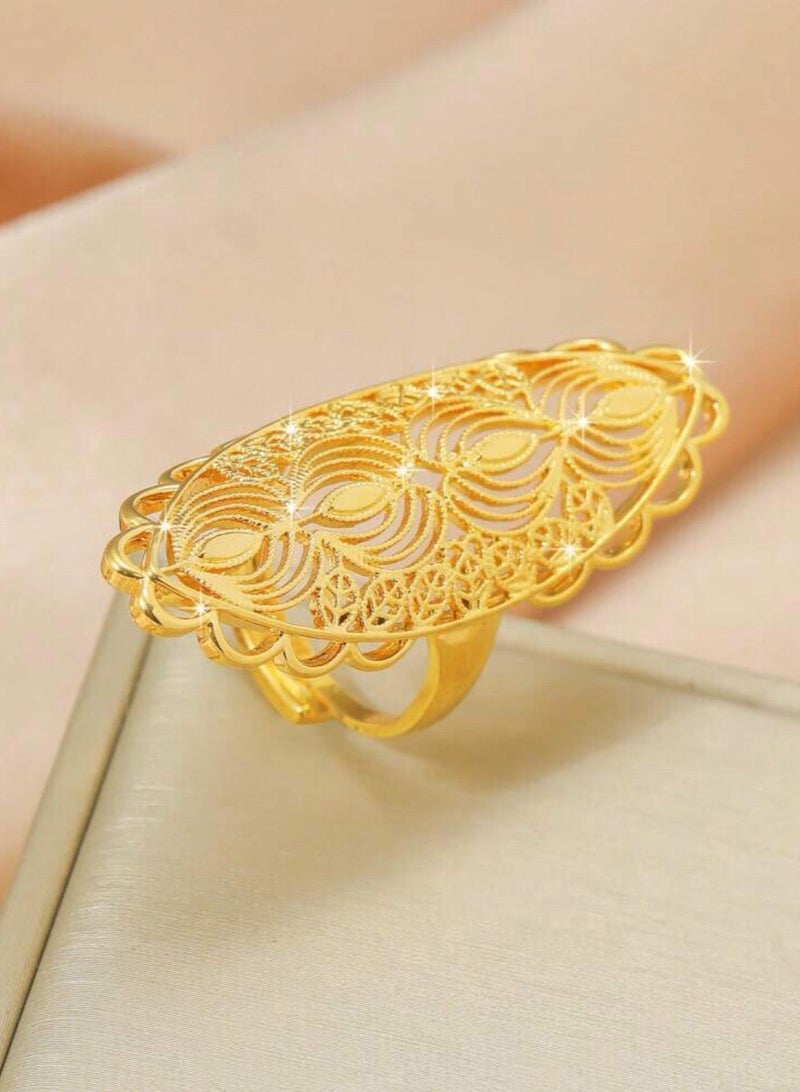 GOLDMAX 21k Gold Plated Ring For Women One Size With Gift Box - Image 4