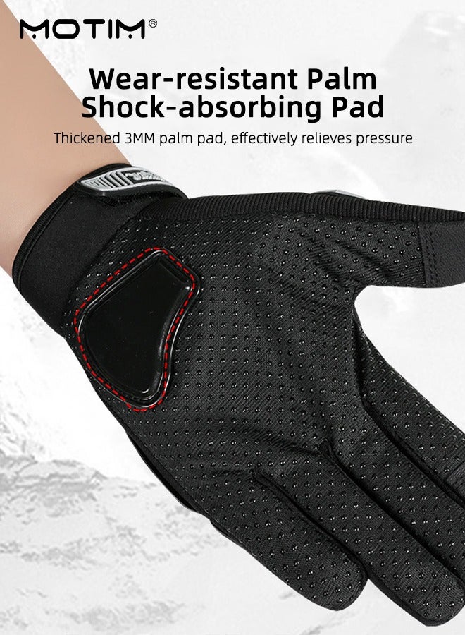 Motim Touchscreen Motorcycle Full Finger Gloves for Men Women, Hard Knuckle Outdoor Glove Motorcycle Motorbike Powersports Safety Gloves - Image 3