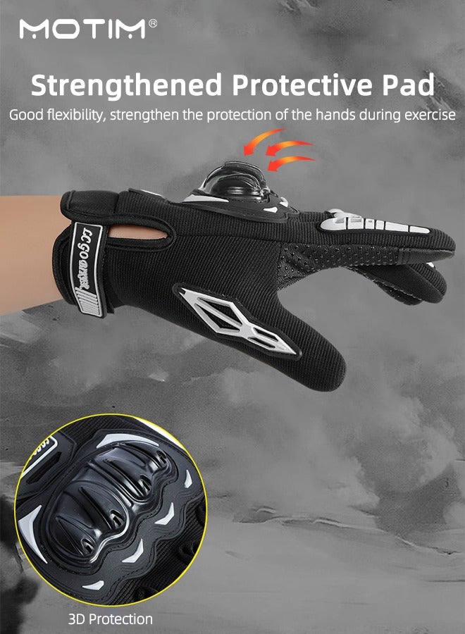 Motim Touchscreen Motorcycle Full Finger Gloves for Men Women, Hard Knuckle Outdoor Glove Motorcycle Motorbike Powersports Safety Gloves - Image 4