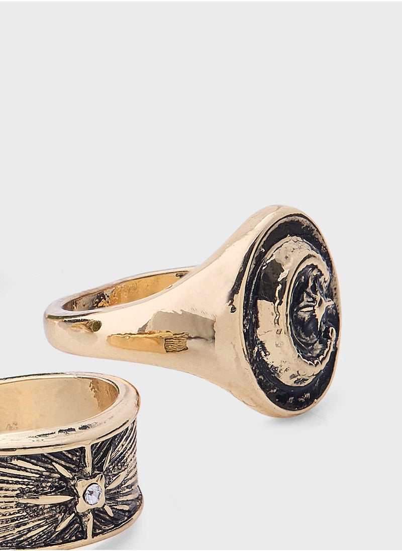 ELLA - 4 Pack Mix Stone Ring - Image 1