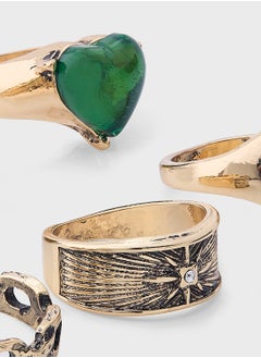 ELLA 4 Pack Mix Stone Ring  - Image 3