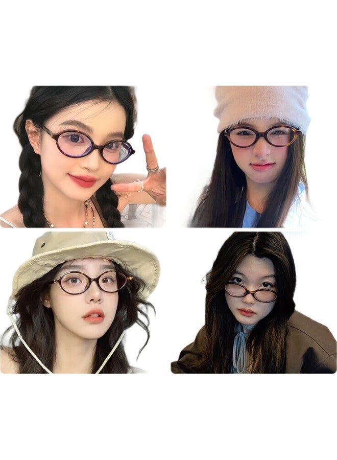 LOHO Oval Small Frame Nearsighted Glasses Frame For Women With Prescription Zeiss Lenses Anti-Blue Light Optical Frame Korean Style Natural Beauty - Image 2
