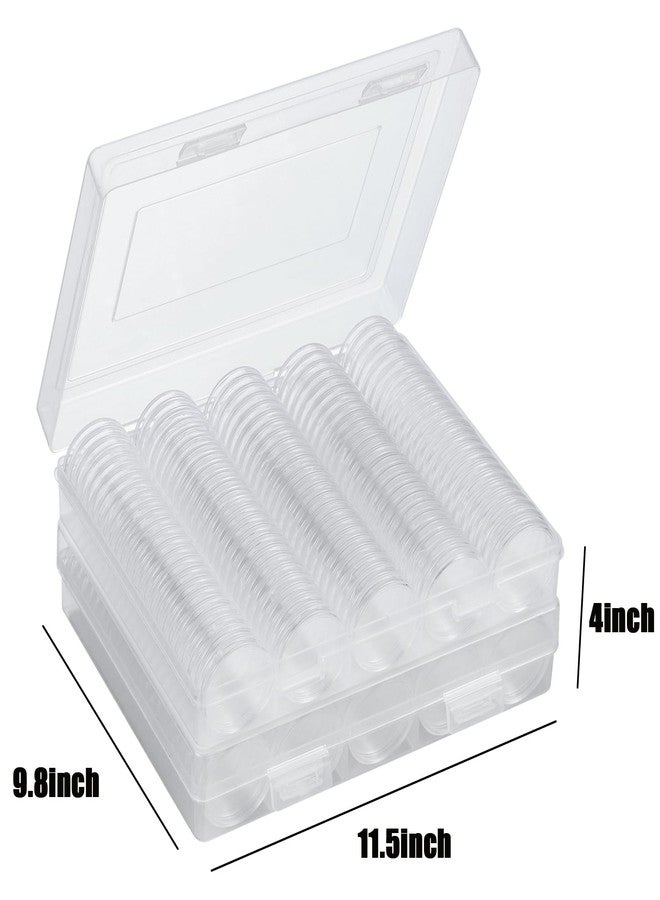 MUQING 240 PCS 30mm Plastic Coin Capsule Holder, 5 Sizes Protect Gasket Coin Case for Collectors, Round Coin Collecting Supplies with Storage Box - Image 2
