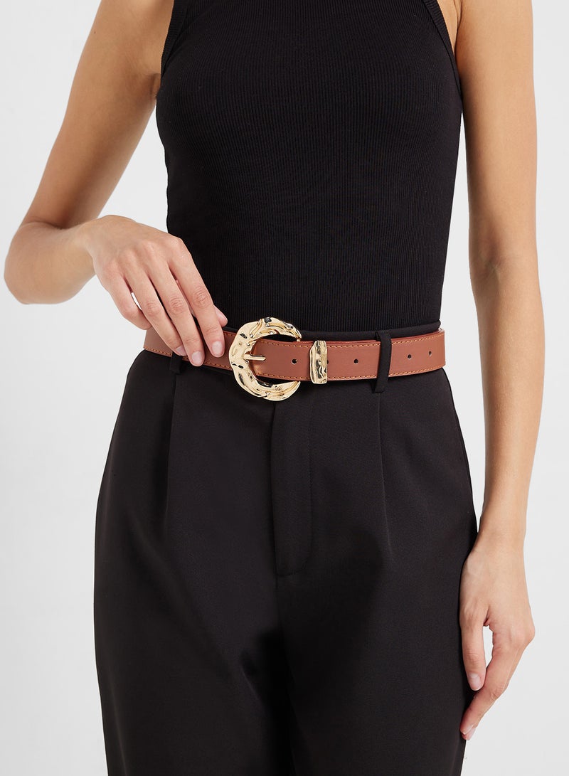 Ginger Ladies Belt With Gold Buckle  - Image 3
