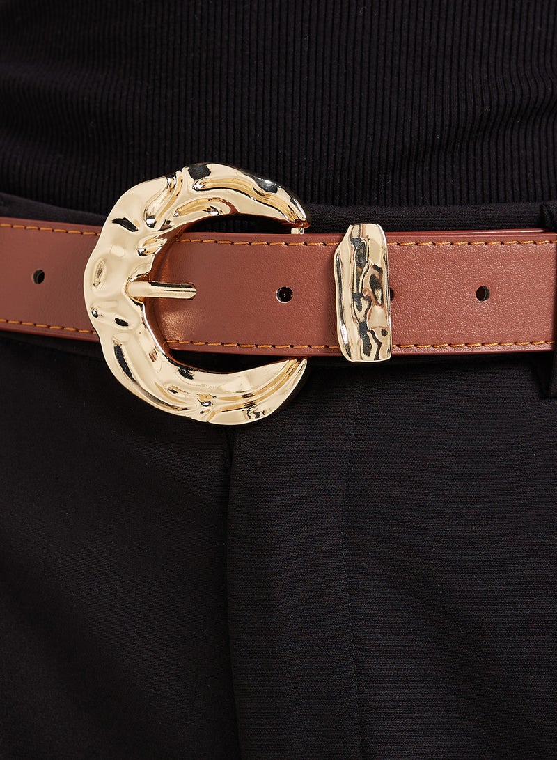 Ginger Ladies Belt With Gold Buckle  - Image 4