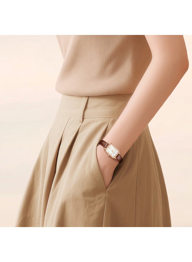 Golgen Women's Watch, Retro Small Square Watch, Little Swan Square Quartz Watch, Birthday Gift For Girlfriend, 19035 - Image 3