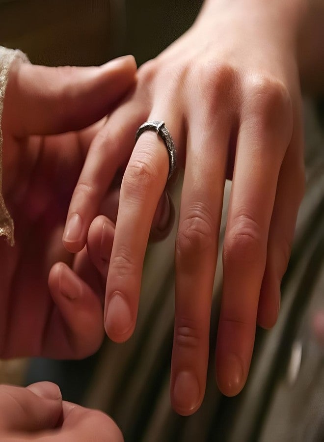 costumebase OUTLANDER RING Wedding Celtic Knot Stainless Steel props Claire Randall Jamie (11) - Image 2