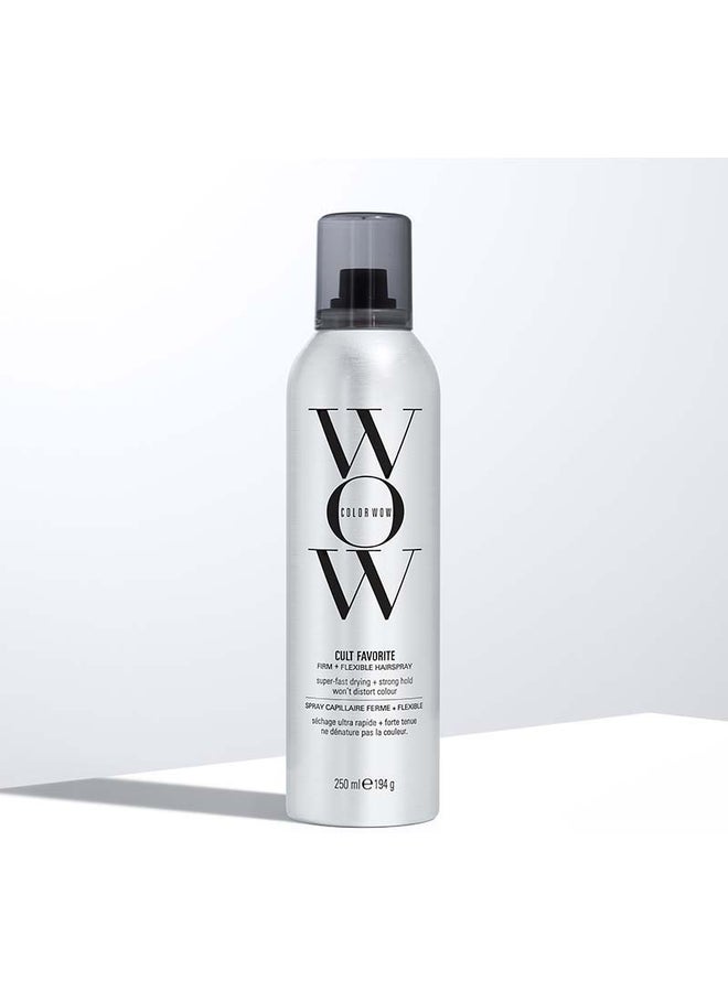 Color Wow Cult Favorite Firm + Flexible Hairspray, super-fast drying + strong hold, won't distort colour, 250ml - Image 5