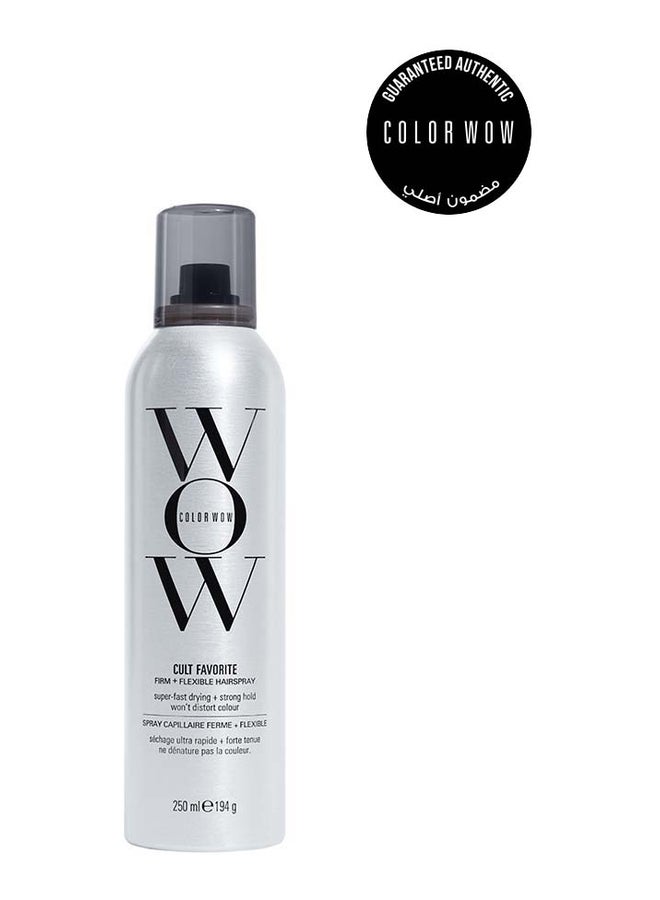 Color Wow Cult Favorite Firm + Flexible Hairspray, super-fast drying + strong hold, won't distort colour, 250ml - Image 1