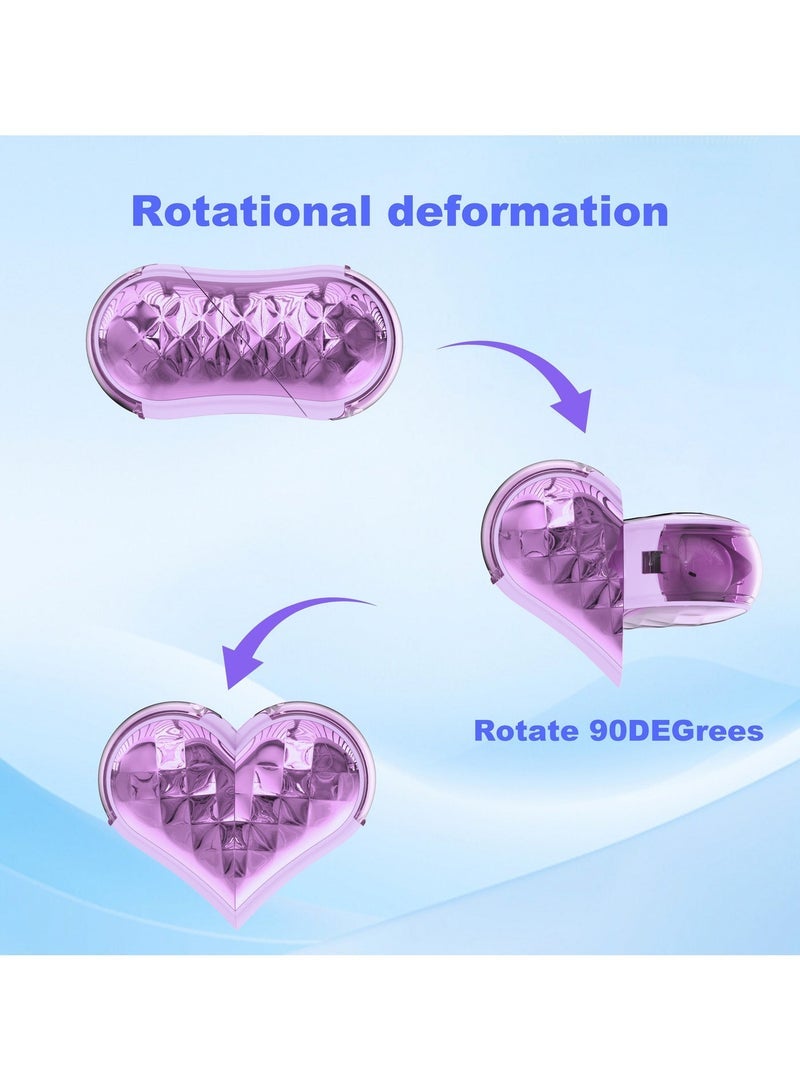 Transformable heart-shaped Bluetooth in-ear headphones with wireless noise cancellation rotational connection and fast stable performance - Image 2