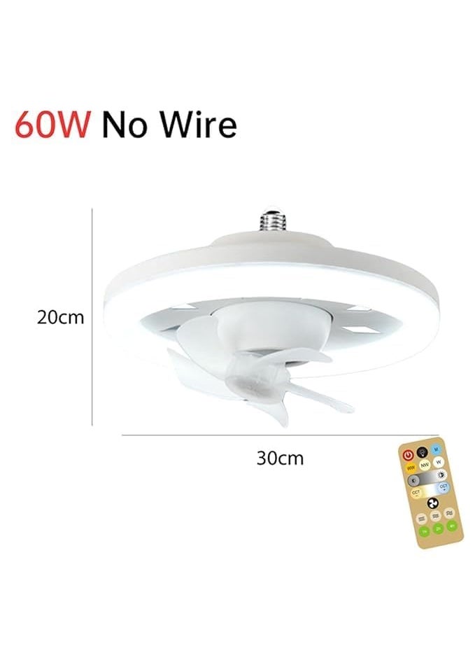 CHEENNY CHEENNY Acrylic Ceiling Fan with Led Light Remote Control 3 Color DimmableWarmNeutralCool 10 Light 75 Oscillating FanSocket Fan Light for KitchenBathroomBedroomHome Office  - Image 4