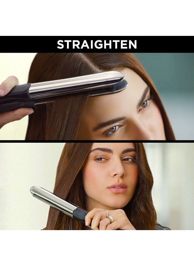 CONAIR - Infinitipro By Conair 2In1 Styler; Curl Or Straighten With 1 Tool; 1Inch; Black - Image 1