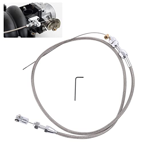 WOWYZL 36 Stainless Steel Braided Throttle Cable Kit Compatible with 9707 ChevroletChevy LS1 Engine 48L 53L 57L 60L Throttle Cable Repair Kit Stainless Steel Accelerator Cable - Image 1