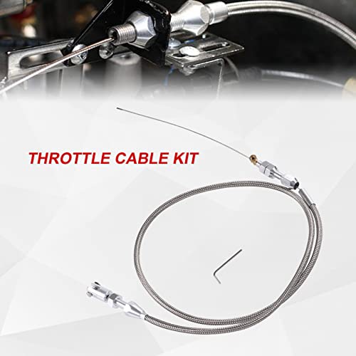 WOWYZL 36 Stainless Steel Braided Throttle Cable Kit Compatible with 9707 ChevroletChevy LS1 Engine 48L 53L 57L 60L Throttle Cable Repair Kit Stainless Steel Accelerator Cable - Image 3
