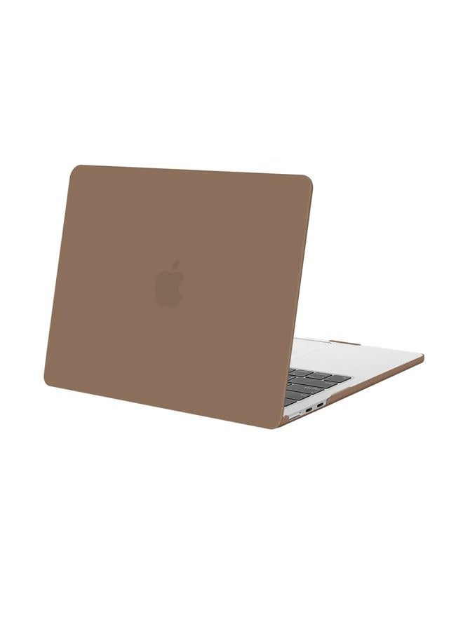 Mosiso Compatible with MacBook Air 13 inch Case M5 2026 M4 2025 M3 M2 2024-2022 A3449 A3240 A3113 A2681, Scratches-Resistant Protective Hard Shell for MacBook Air 13.6 inch Case, Caramel Brown - Image 1