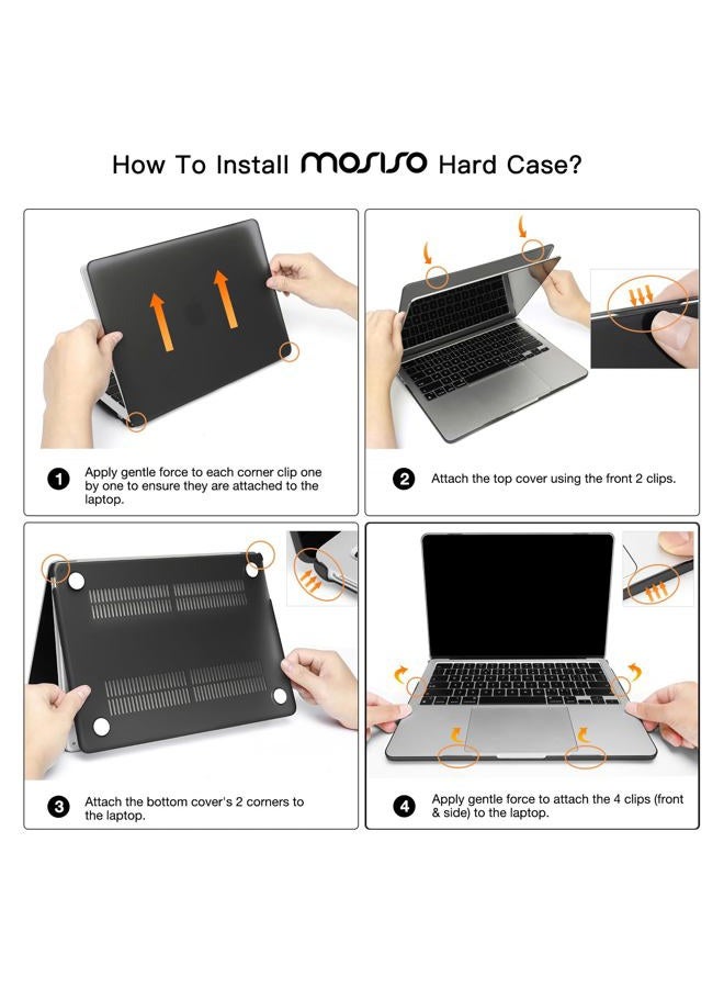 Mosiso Compatible with MacBook Air 13 inch Case M5 2026 M4 2025 M3 M2 2024-2022 A3449 A3240 A3113 A2681, Scratches-Resistant Protective Hard Shell for MacBook Air 13.6 inch Case, Caramel Brown - Image 3
