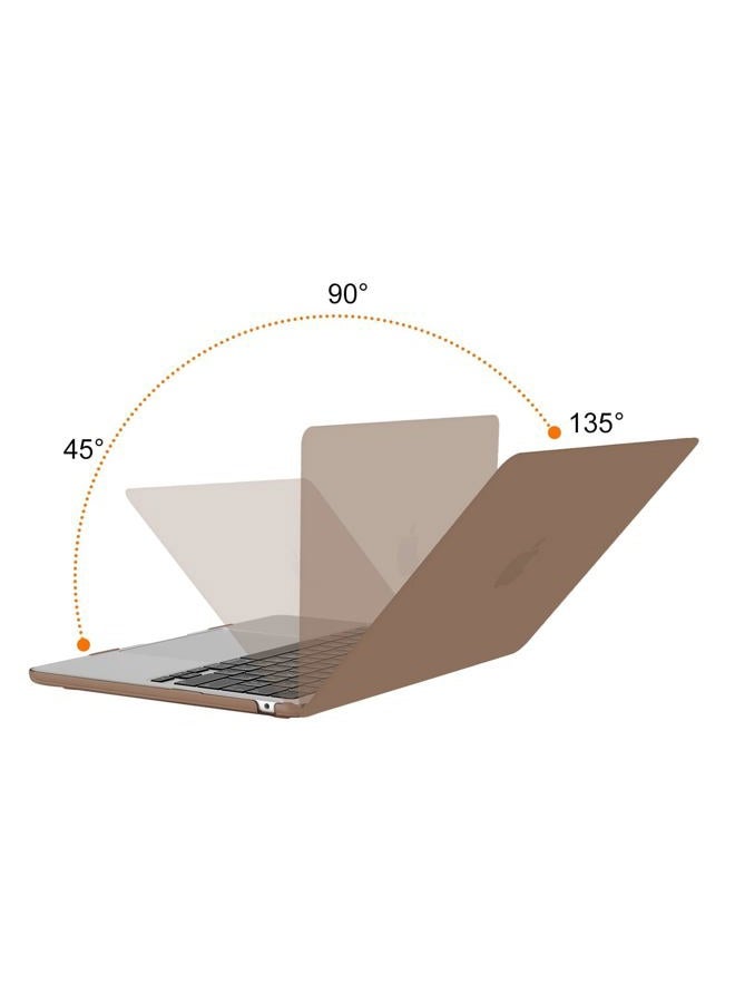 Mosiso Compatible with MacBook Air 13 inch Case M5 2026 M4 2025 M3 M2 2024-2022 A3449 A3240 A3113 A2681, Scratches-Resistant Protective Hard Shell for MacBook Air 13.6 inch Case, Caramel Brown - Image 4