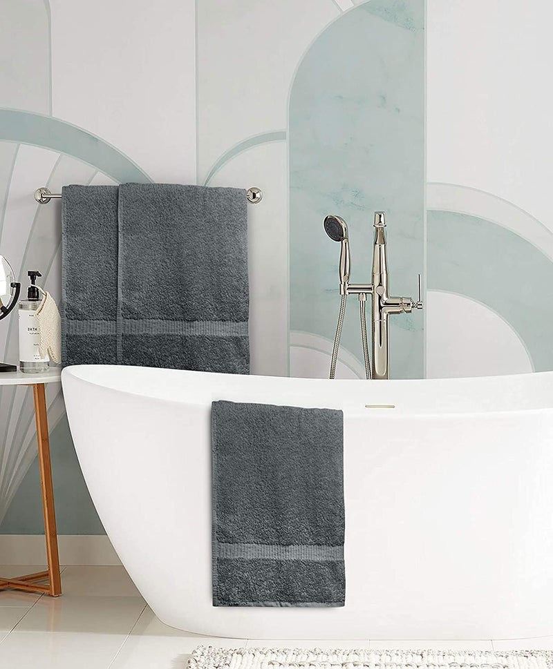 SIMPLI-MAGIC Bath Towels Ideal for Pool  Spa  and Gym Lightweight and Highly Absorbent Quick Drying Towels  Gray  24 in x 46 in - Image 4