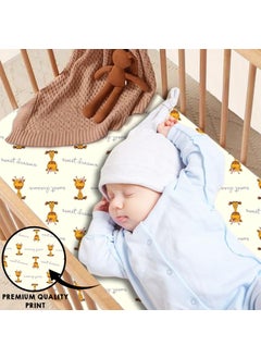 BODYCOMFY BODYCOMFY Baby Fitted Crib Sheet 100 Jersey Cotton 70 140 CM 2 Pack Super Soft and Cozy Crib Cover Set for Toddler Mattress Crib Bedsheet for Boys Girls  - Image 2