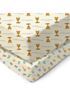 BODYCOMFY BODYCOMFY Baby Fitted Crib Sheet 100 Jersey Cotton 70 140 CM 2 Pack Super Soft and Cozy Crib Cover Set for Toddler Mattress Crib Bedsheet for Boys Girls  - Image 5