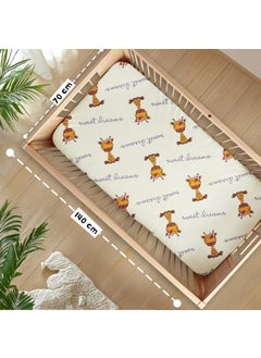 BODYCOMFY BODYCOMFY Baby Fitted Crib Sheet 100 Jersey Cotton 70 140 CM 2 Pack Super Soft and Cozy Crib Cover Set for Toddler Mattress Crib Bedsheet for Boys Girls  - Image 3