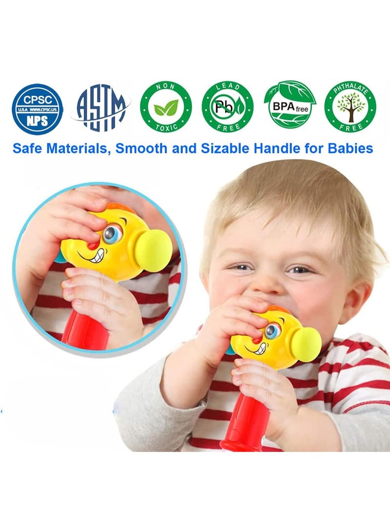 هولا Hola Toy Hammer for Toddlers, Musical Learning Toy with Lights, Counting & Rattle Beads, 2 Modes (Music & Learning), Soft Rubber Hammer for Sensory Play, Educational Toy for Babies 6M+ - Image 5