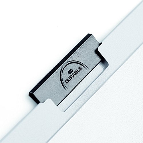 Durable غلاف تقرير متين مع مشبك DURACLIP بحجم ورقة 8.5" x 11" بوصة - يحمل حتى 30 صفحة - غلاف شفاف وحدود زرقاء داكنة - علبة من 25 - Image 3