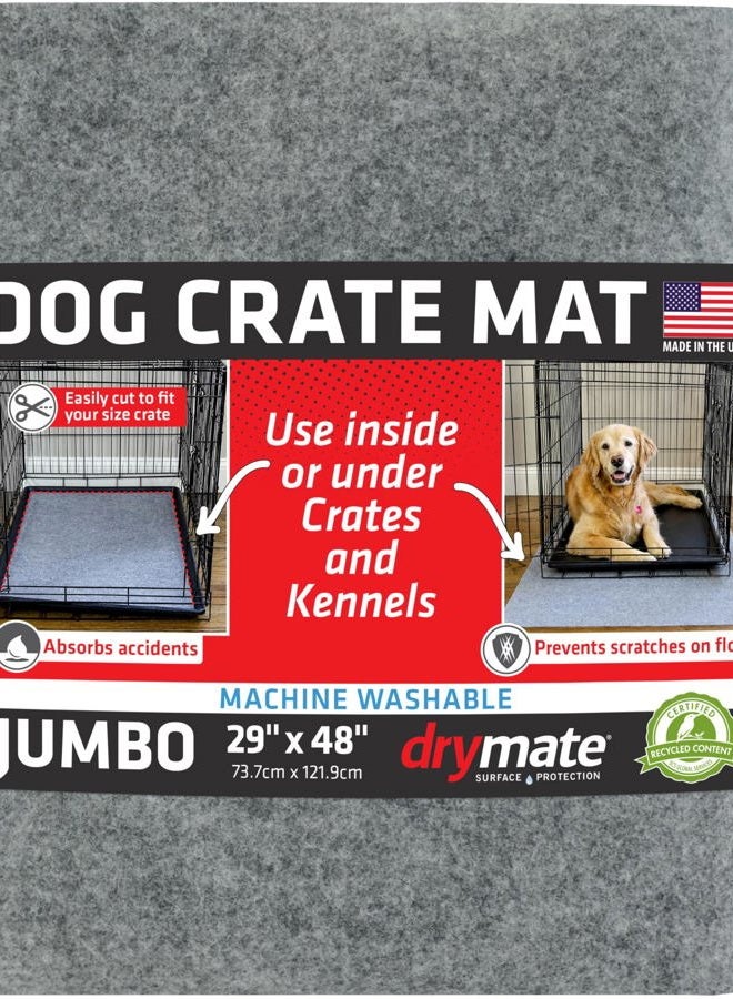 drymate Dog Crate Mat, Urine Absorbent, Waterproof, Non-Slip, Washable Puppy Pad for Kennel Training, Under the Pet Cage for Pr - Image 1