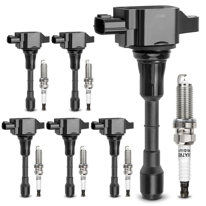 X4XZ UF550 Ignition Coil 1406 Double Iridium Spark Plug for Nissan Altima Maxima Murano Pathfinder Quest 350ZInfiniti EX35 FX35 G25 G35 JX35 M35 M35h Q50 Q70 QX60 35L V6 C1670 22448JA10C 5C1727 - Image 2
