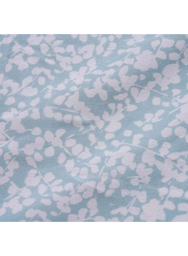 Pan Home Mere Floral Fitted Sheet 120x200+33cm - Blue - Image 4